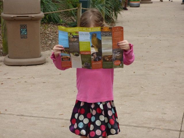 Elly reading a map in Houston, TX!!