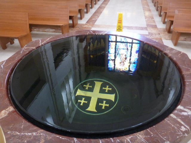 Baptismal Font from the Cathedral in Houston.  A symbol of our faith!