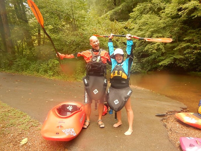 Dan and I love to kayak, so whenever we can we head out and hit the river!  Great date day!