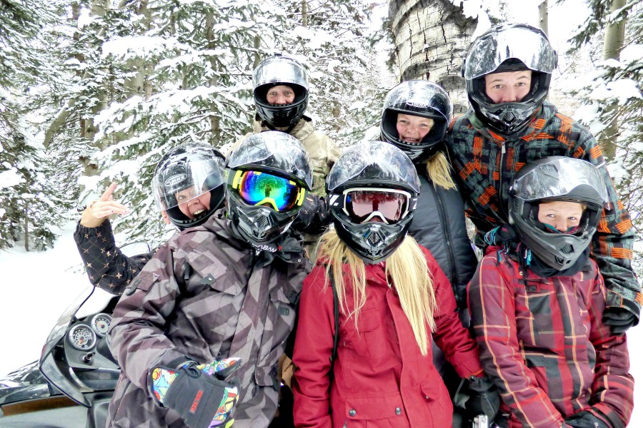 Family Snowmobiling