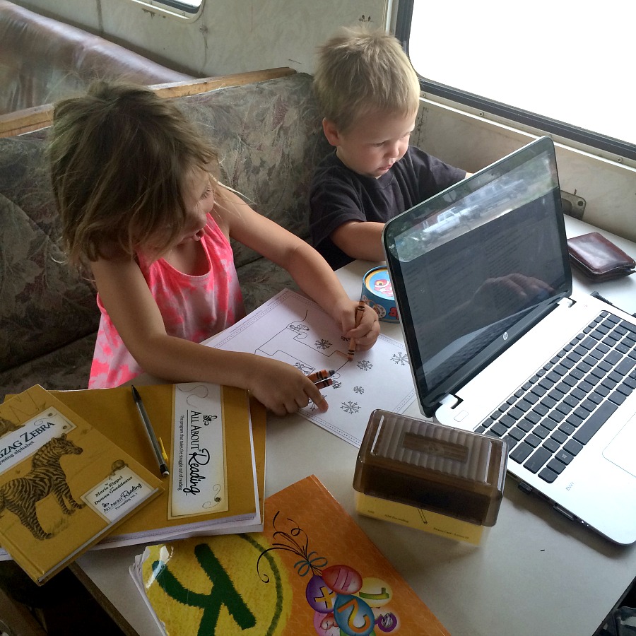 I love homeschooling because you can do it anywhere.